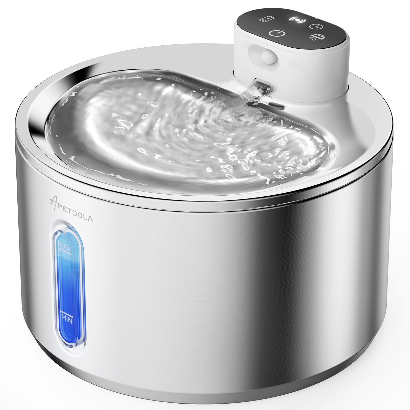 Stainless Steel Cat Fountain | 135oz & 100-Day Battery