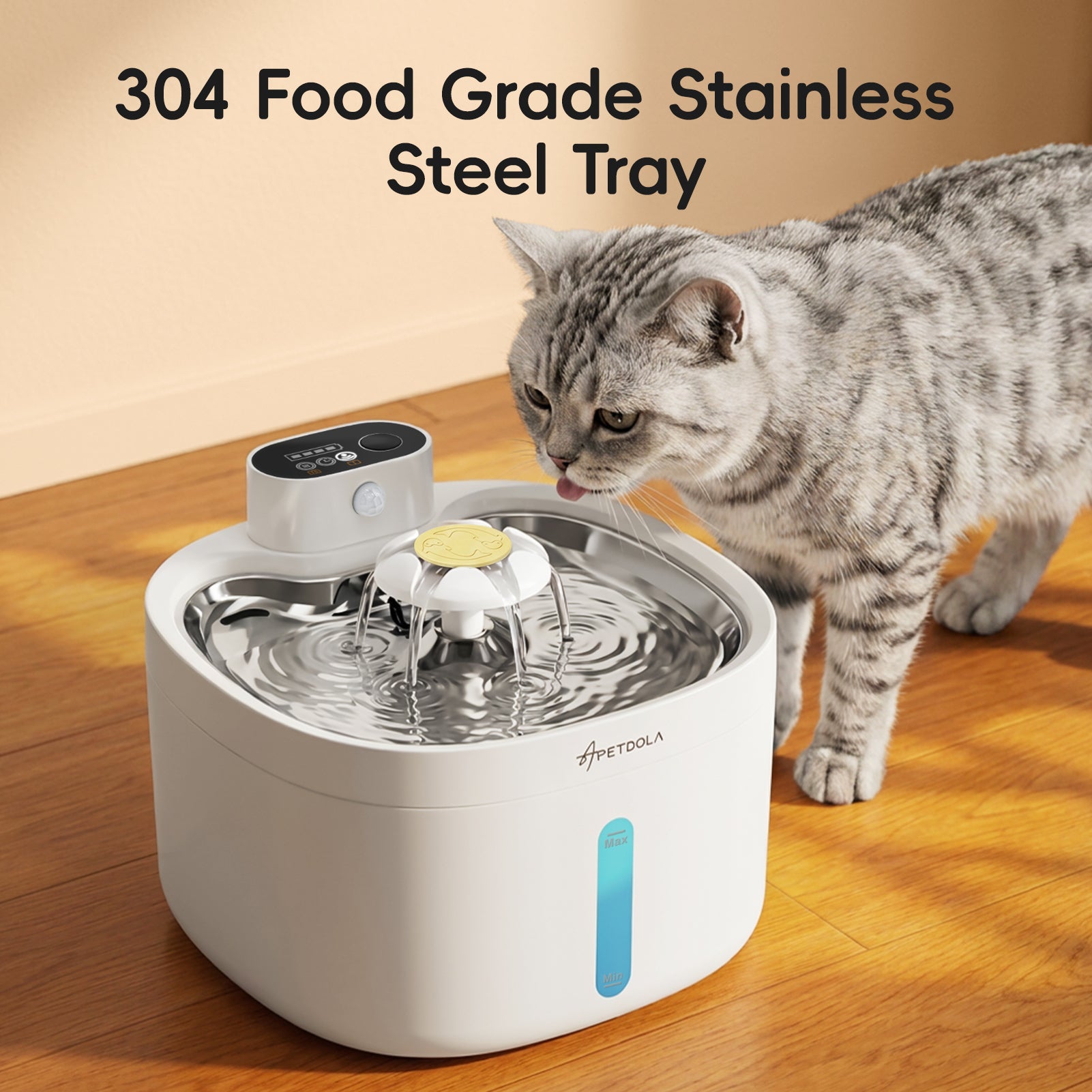 Apetdola Cat Water Fountain , FP12 PRO Wireless Pump Cat Fountain White