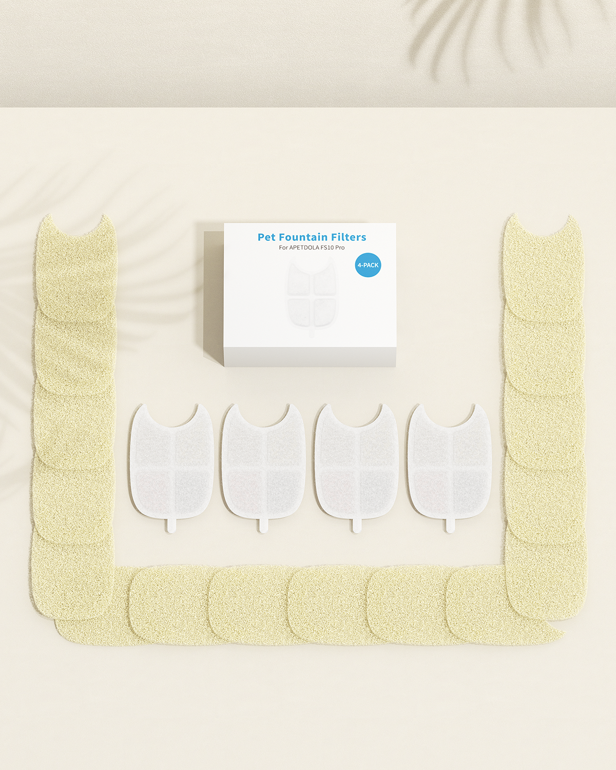 SL Stainless Fountain 8 Pack Filters with 32 Pre-filter Sponge